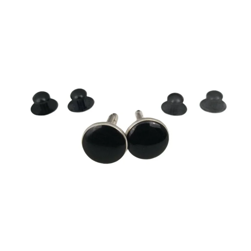 Emilio Ponti Roma Milano‎ Cufflink Set w/Shirt Studs & 2 Extra Cufflinks